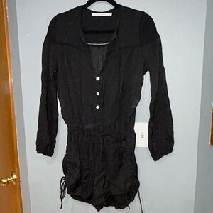 Faithfull the Brand Revolve black cinched‎ romper size S